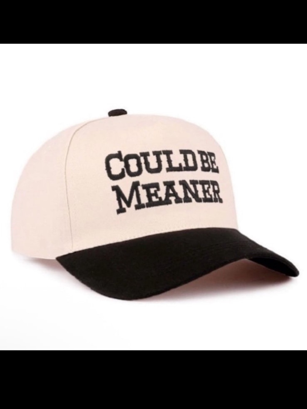 Boutique NWT Zenana ‘Could Be Meaner’ Two Tone Trucker Hat
